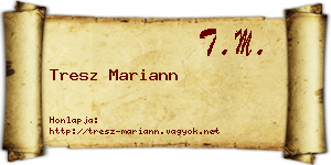 Tresz Mariann névjegykártya